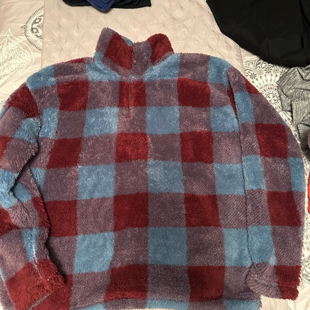 Cozy Plaid Fleece Pullover
